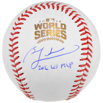 Chicago Cubs Ben Zobrist Fanatics Authentic 2016 MLB World Series Champions Autographed World Series Baseball with 2016 WS MVP Inscription