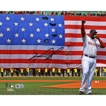 Autographed Boston Red Sox David Ortiz Fanatics Authentic 8" x 10" Boston Strong Speech Photograph
