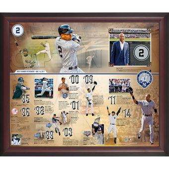 New York Yankees Derek Jeter Fanatics Authentic Framed 20" x 24" Career Timeline Collage