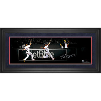 Autographed Boston Red Sox Mookie Betts Fanatics Authentic Framed 10'' x 30'' Catch Progression Photograph