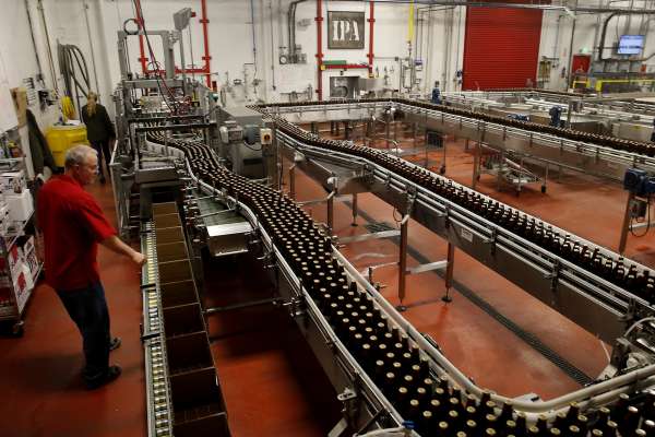 The bottling warehouse for Lagunitas brewery in Petaluma, Calif. Craft brew sensation Lagunitas Brewing Company has dropped its trademark infringement lawsuit against fellow brewer Sierra Nevada Brewing Wednesday January 14, 2015.