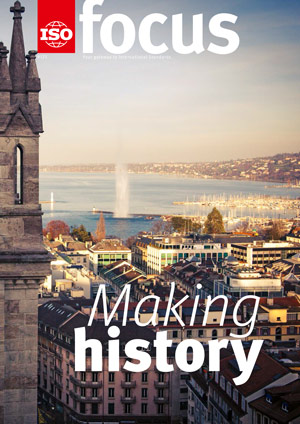 Cover page:  ISOfocus July/August 2017 - Making history