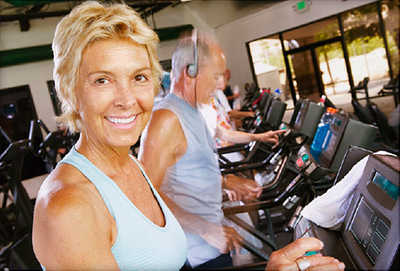 mature woman working out