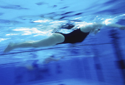 Breast Cancer Survivor Swimming