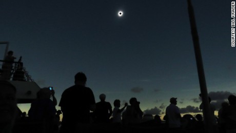 Crowds in Indonesia gather to observe a total solar eclipse in 2016.