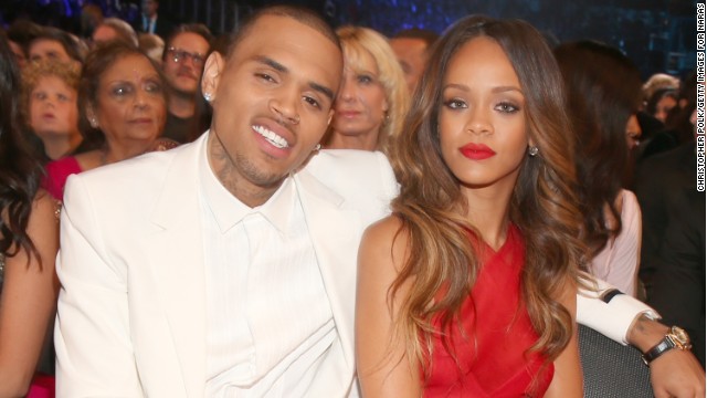 Singers Chris Brown (L) and Rihanna attend the 55th Annual GRAMMY Awards at STAPLES Center on February 10, 2013 in Los Angeles, California. 