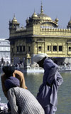 Sikhs at the Golden Temple at Amritsar