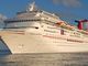 The Carnival Inspiration cruises off the coast of Cozumel,