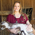 Kari Meidenbauer with one of her goats