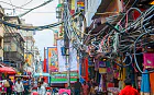 Hundreds of tangled electricity cables hang over the sprawling metropolis of Old Delhi. The webs of wire spaghetti help to power the Indian capital - but serve up a nightmare for electricians. Power theft is common in the walled city, meaning the area is prone to power outages and blackouts. 