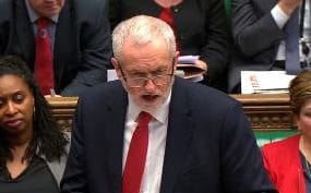 Jeremy Corbyn was barracked by MPs for his line of questioning