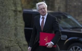 Brexit Secretary David Davis arrives on Downing Street for the weekly cabinet meeting