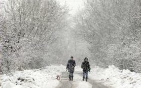 Snow and high winds are forecast 