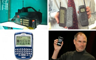 The evolution of the mobile phone, from the Motorola DynaTAC to the Samsung Galaxy S9