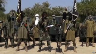 A screen grab from a video released by Boko Haram, showing its leader Abubakar Shekau delivering a speech - 31 October 2014