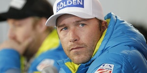 FILE - In this Feb. 2, 2015 file photo, USA men's ski team member Bode Miller participates in a news conference at the alpine skiing world championshi