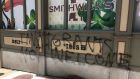 Anti-immigrant graffiti attack on Irish bar in Kansas City