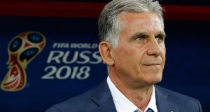 Carlos Queiroz before his side’s World Cup 2018 Group B match against Spain. Roy Keane reveals his trues feelings for the Iran’s coach. Photograph:EPA 