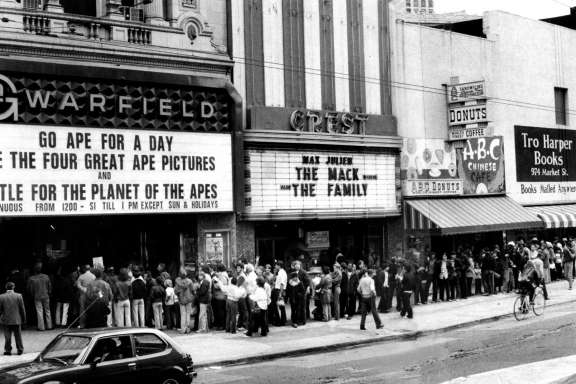 THE WARFIELD (March 3, 1973): The Warfield was one of the biggest theaters on Market Street's cinema row, playing movies up until the 1970s.