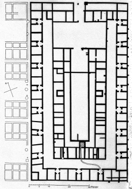Plan of possible Valetudinarium, excavated near Dusseldorf, Germany.
