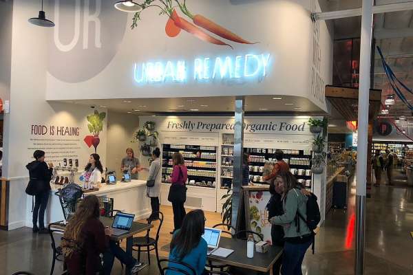 Urban Remedy sells organic food and juices in non-traditional retail spaces, including inside Whole Foods. It will open on Dec. 5, 2018 in 181 Fremont tower, where Facebook is the office tenant.