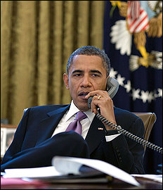 President Barack Obama talks on the phone in the Oval Office with President Alvaro Colom of Guatemala to express his deep regret regarding the study conducted by the U.S. Public Health Service in the 1940s on sexually transmitted disease inoculation and to extend an apology to all those affected, Oct. 1, 2010. (Official White House Photo by Pete Souza)This official White House photograph is being made available only for publication by news organizations and/or for personal use printing by the subject(s) of the photograph. The photograph may not be manipulated in any way and may not be used in commercial or political materials, advertisements, emails, products, promotions that in any way suggests approval or endorsement of the President, the First Family, or the White House. 