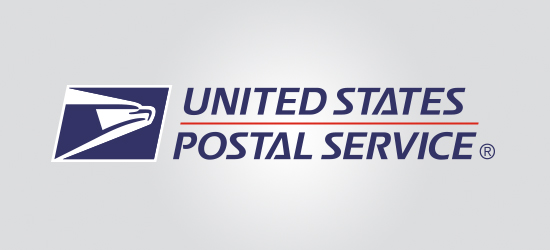 Image of USPS logo on a gray background.