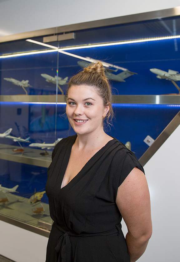 UQ PhD student Aimee Ryan. 
Image: Boeing Defence Australia Ltd