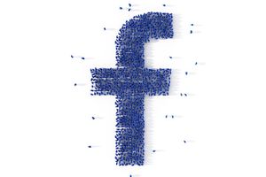 Conceptual illustration of the Facebook "f"
