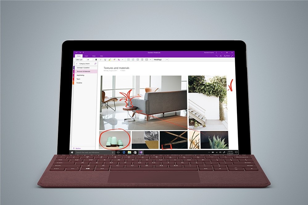 Surface Go with OneNote