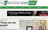 New Jersey Jewish News' new homepage