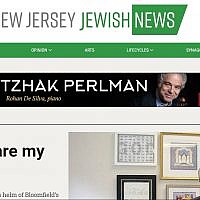 New Jersey Jewish News' new homepage