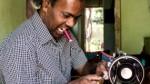 Threading the needle: How a differently abled Dalit man from Belgaum mastered stitching, creating art from scrap