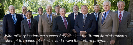 Some of our partner retired generals and admirals against torture.
