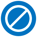 An exclusion icon