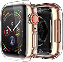 smiling Apple Watch 4 Clear Case with Buit in TPU Screen Protector 40mm - All Around Protective Case High Definition...