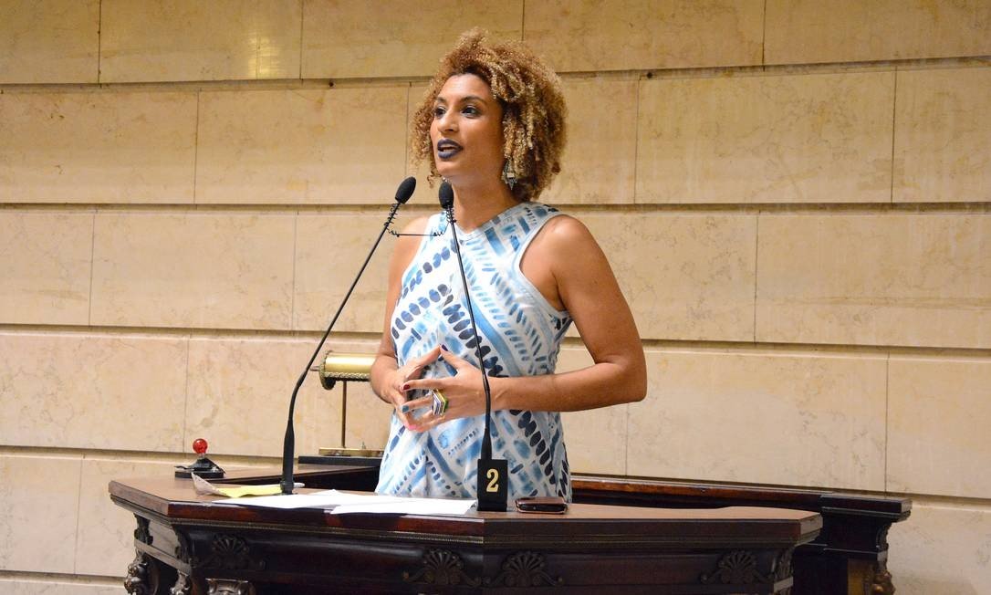 Vereadora Marielle Franco, em discurso na Câmara Foto: Divulgação/Renan Olaz/CMRJ