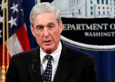 Special counsel Robert Mueller speaks at the Department of Justice Wednesday, May 29, 2019, in Washington, about the Russia investigation.