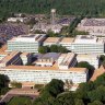 An aerial view of the Central Intelligence Agency headquarters in Virginia in the US.