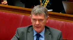 Senior civil servant Dr Andrew McCormick giving evidence at the RHI Inquiry