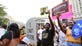 Activists hold a rally in Foley Square in New York City on July 17, 2019. The Department of Justice announced the day before that New York Officer Daniel Pantaleo would not face federal charges in Garner's death.