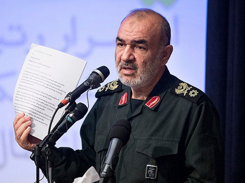 PHOTO: In this undated photo released by Sepahnews, the website of the Iranian Revolutionary Guard, Gen. Hossein Salami speaks in a meeting in Tehran, Iran.