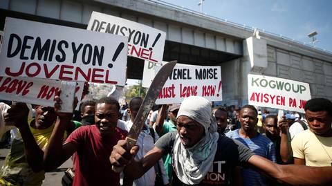 Haiti protesters ask international community to stop supporting their president