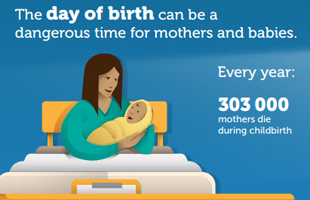 Infographic on mothers and babies