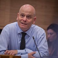 Knesset legal adviser Eyal Yinon attends a Knesset committee meeting on June 6, 2016. (Hadas Parush/Flash90)