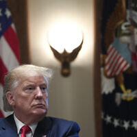 US President Donald Trump during a meeting in the Cabinet Room of the White House in Washington, November 22, 2019,(Susan Walsh/AP)