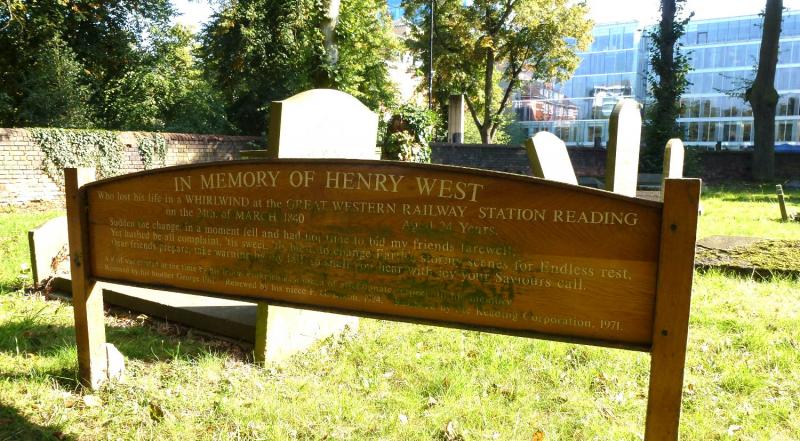 Henry West grave board