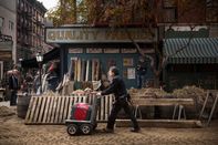 Film Set Transforms Block On Manhattan's Lower East Side To Bygone Era