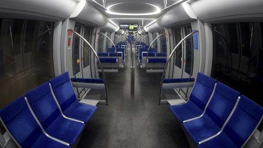 Leere Waggons einer U-Bahn in München | Bildquelle: dpa