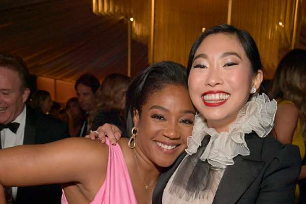 Tiffany Haddish and Awkwafina attend The 2020 InStyle And Warner Bros. 77th Annual Golden Globe Awards Post-Party at The Beverly Hilton Hotel on January 05, 2020 in Beverly Hills, California. (Photo by Lester Cohen/Getty Images for InStyle)